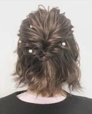 セミロング カラー パーマ ヘアアレンジ メンズ キッズ kotona 🤍miuraのヘアスタイル