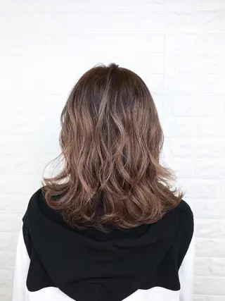 ミディアム カラー 髪質改善縮毛矯正 美容師✂️山崎竜二のヘアスタイル