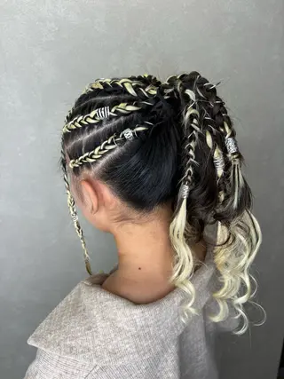 セミロング エクステ*美髪サロン KR2S河内長野店長のヘアスタイル