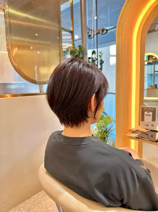 ショート カラー 撮影モデル募集【くび れショートボブ】馨のヘアスタイル