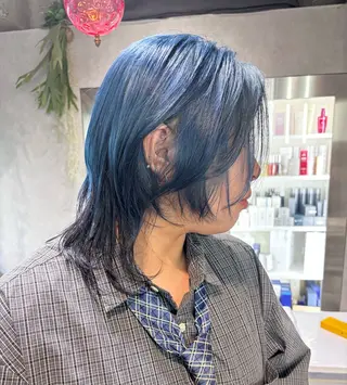 セミロング カラー ヘアアレンジ iona/ハイトーン /ネイルのネイルデザイン