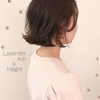 ミディアム カラー 市川 千夏のヘアスタイル