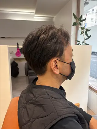 メンズ 金山／森心乃　カット ブリーチモデル募集中のヘアスタイル