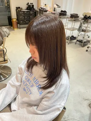 セミロング 石川 潤のヘアスタイル