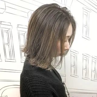 ミディアム カラー 坪井 彰吾のヘアスタイル