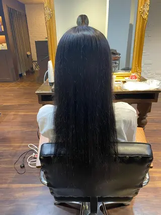 ロング カラー パーマ ヘアアレンジ レイヤーカット×髪質 改善🇰🇷シオリのヘアスタイル