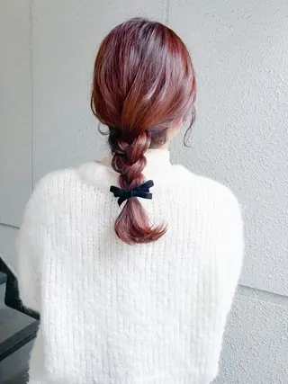 セミロング カラー ヘアアレンジ カラーパティシエ facce🌼ikoのヘアスタイル