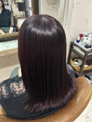 ミディアム カラー コヤナギ ラムのヘアスタイル