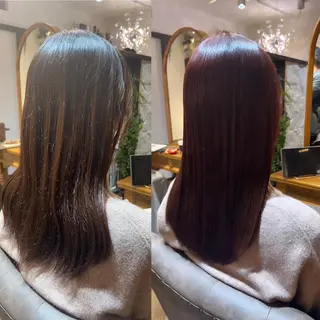 セミロング カラー 那須野 美月のヘアスタイル