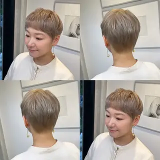 ショート カラー カジュアルを女っぽく 𝗮𝘆𝗮𝗰𝗼のヘアスタイル