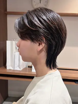 ミディアム ✂️メンズ センターパート✨陽気のヘアスタイル