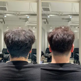 ショート カラー メンズ ブリ—チ🎨パ—マ 🌿表参道ちえ🌿のヘアスタイル