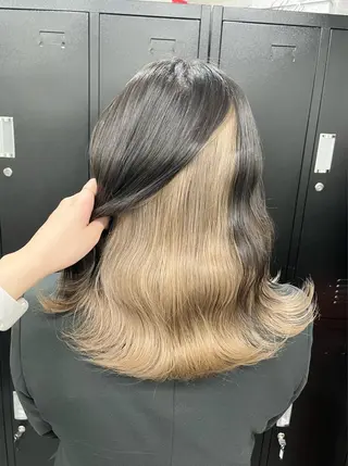 セミロング カラー 韓国ヘア🖤/透明感 shihoのヘアスタイル