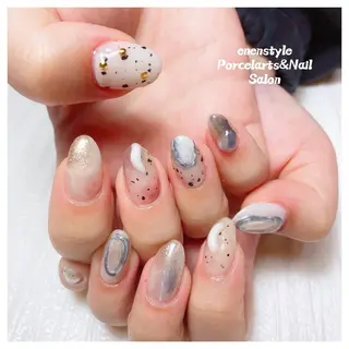 ミディアム ネイル 🐾enen style 🐾のネイルデザイン