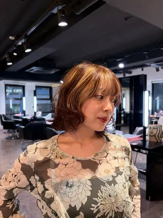 ミディアム 中川 蓮のヘアスタイル