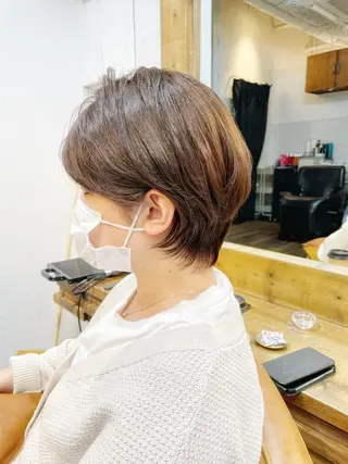 ショート カラー 👑銀座ショート/ 絶壁補正/金子涼👑のヘアスタイル