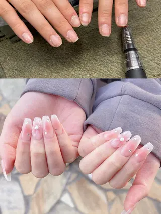 セミロング めぐみのネイルサロン スタッフ練習のネイルデザイン