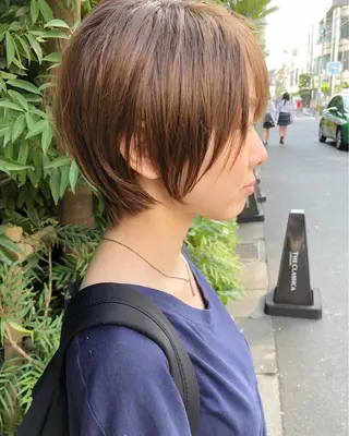 ショート カラー すきバサミを使わない カット✂️✨郡司泰之のヘアスタイル