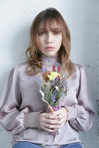 ミディアム カラー パーマ 野崎 ひかりのヘアスタイル