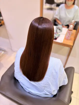 セミロング 💎ツヤ髪ストレート カラー💎かのんのヘアスタイル