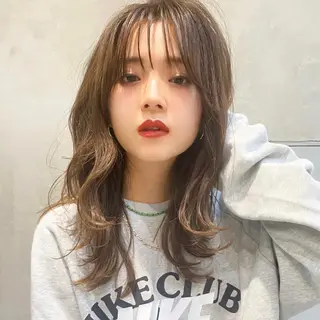 セミロング カラー パーマ ヘアアレンジ メンズ キッズ ネイル マツエク・マツパ アイブロウ 丁寧なカウンセリング 🌿Chiemi🌿のヘアスタイル