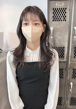 セミロング カラー 樫原裕二/似合わせ カット/透明感カラーのヘアスタイル