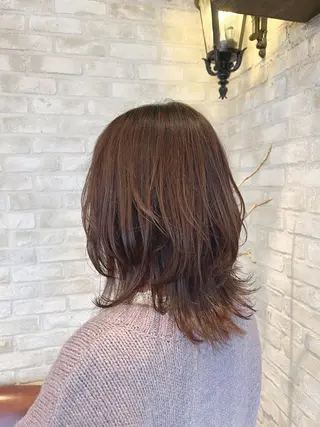ミディアム しみず りぶのヘアスタイル