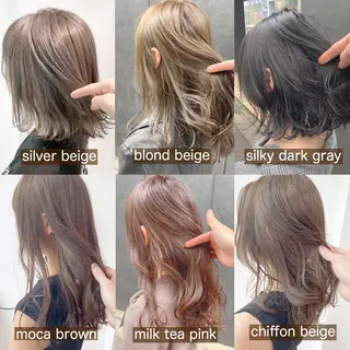 ミディアム カラー ヘアアレンジ メンズ キッズ ネイル マツエク・マツパ 💕トレンドうる艶髪 💕TUNE銀座のヘアスタイル