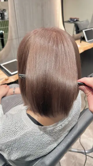ショート カラー 銀座/柔らかベージュ 似合せカット/ハルトのヘアスタイル