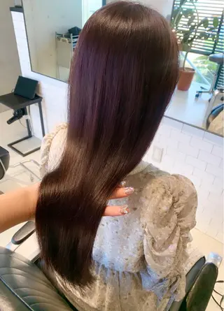 セミロング カラー 透明感カラー✂︎ /縮毛矯正/YUKAのヘアスタイル