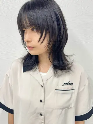 ミディアム ¥0メニューあり/ カット/パーマのヘアスタイル