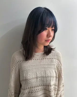 セミロング カラー ケアパーマ/ケアブリ ーチdaisukeのヘアスタイル