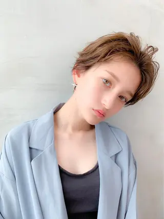 ショート カラー 🉐レイヤー/塩見 弘樹🉐渋谷のヘアスタイル