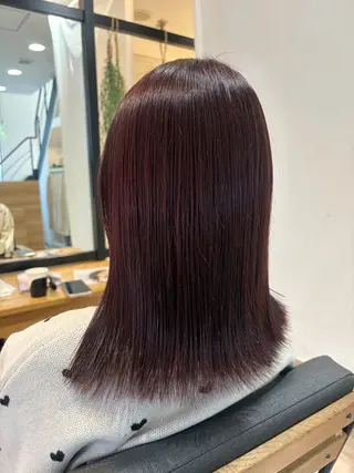 セミロング カラー h Blanche 丸山 稚葉のヘアスタイル
