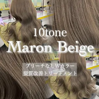 ロング カラー ブリーチ縮毛矯正飛我 韓国ヘア🫧のヘアスタイル