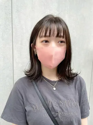 ミディアム ミディアムヘア🌼 さきのヘアスタイル
