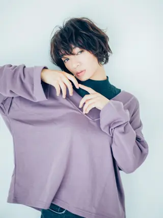 ショート カラー パーマ 【公式】amble luxe池袋東口🩷のヘアスタイル