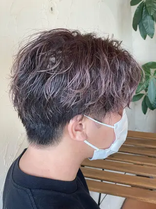 ショート カラー パーマ メンズ メンズ特化/パーマ指 名No.1/百瀬太郎のヘアスタイル
