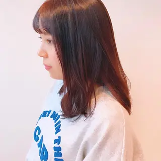 セミロング カラー 中川 竜誠のヘアスタイル