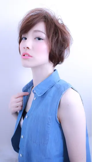 ショート カラー パーマ IVY villa Suzu.のヘアスタイル