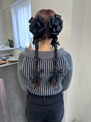 セミロング ヘアアレンジ さあや 【透け感/艶感】のヘアスタイル