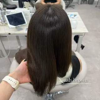 ミディアム カラー 美髪矯正/ベージュ カラー🧸綾里のヘアスタイル