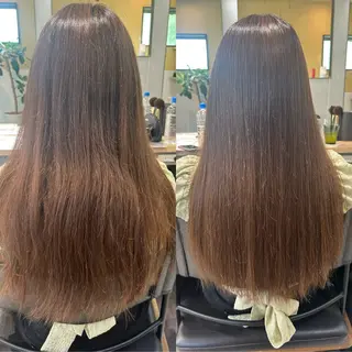 ロング パーマ hubhair レイヤー/透明感のヘアスタイル