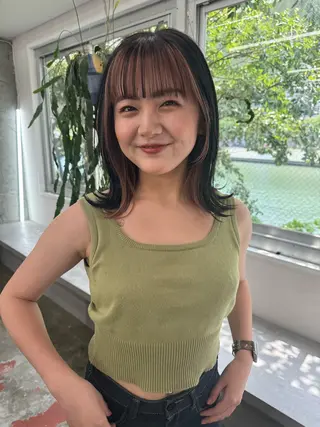 セミロング カラー パーマ ヘアアレンジ メンズ 心斎橋美容室 Junのヘアスタイル