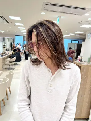 ミディアム カラー ヘアアレンジ メンズ 🍒KIKUCHI KANAE🍒のヘアスタイル