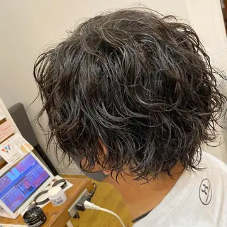 パーマ メンズ 原田 涼矢のヘアスタイル