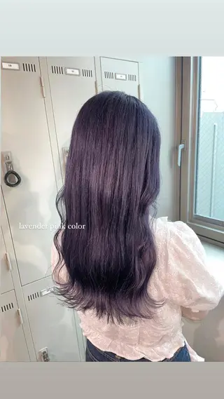 ロング カラー パーマ ヘアアレンジ メンズ キッズ ネイル マツエク・マツパ アイブロウ 透明感カラー・レイヤ ー🎀amika🎀のヘアスタイル