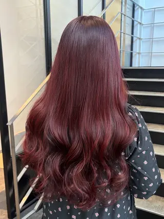 ロング カラー 🎀ブリーチなし ピンク🎀sakiのヘアスタイル