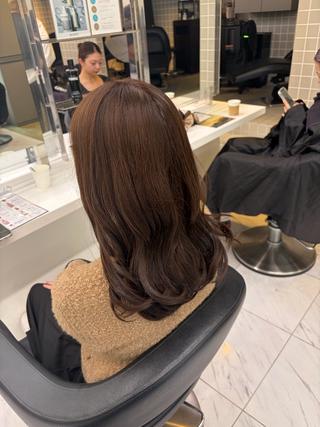 ロング カラー 楽人🥨ミルクティー /縮毛🥨のヘアスタイル