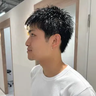 メンズ スパイキーショート 平出天翔のヘアスタイル